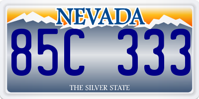NV license plate 85C333
