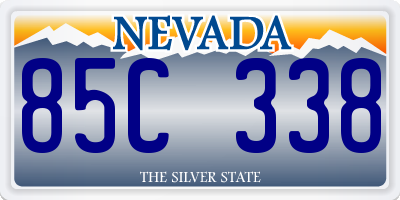 NV license plate 85C338