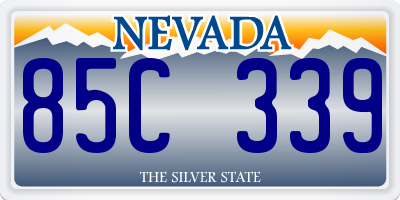 NV license plate 85C339