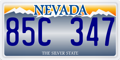 NV license plate 85C347