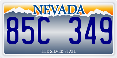 NV license plate 85C349