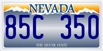 NV license plate 85C350