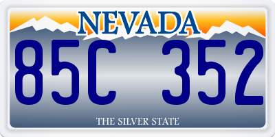 NV license plate 85C352