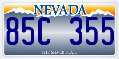 NV license plate 85C355