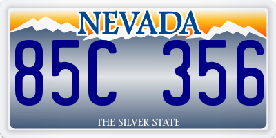 NV license plate 85C356