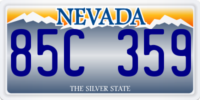 NV license plate 85C359