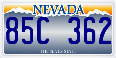 NV license plate 85C362