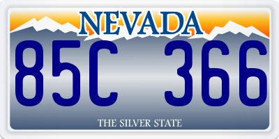 NV license plate 85C366