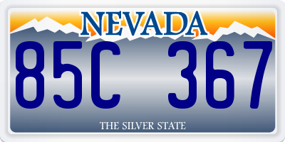 NV license plate 85C367