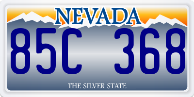 NV license plate 85C368