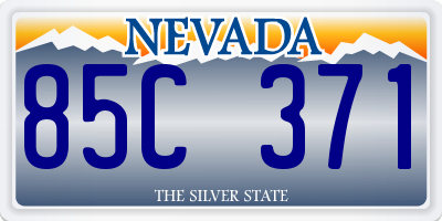 NV license plate 85C371