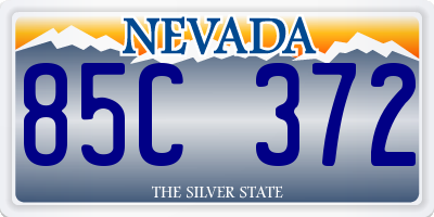 NV license plate 85C372