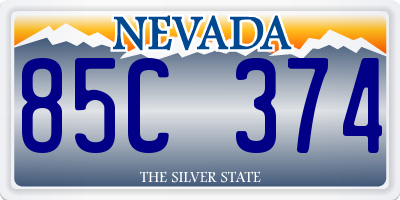 NV license plate 85C374