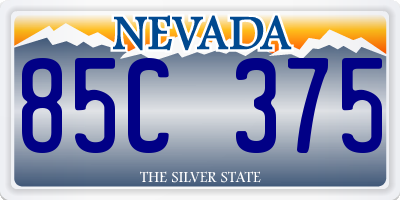 NV license plate 85C375