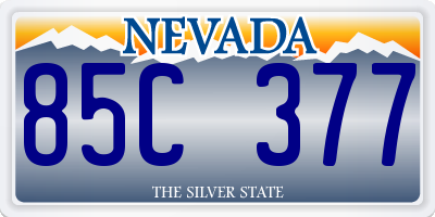 NV license plate 85C377