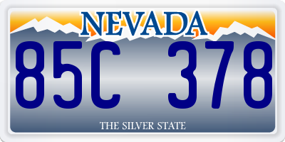 NV license plate 85C378