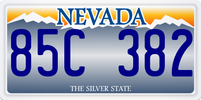 NV license plate 85C382