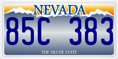 NV license plate 85C383