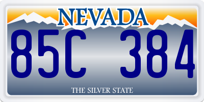 NV license plate 85C384