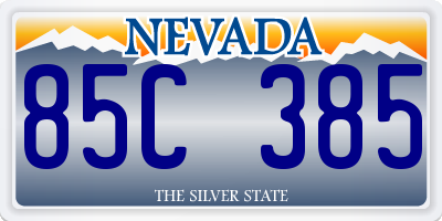 NV license plate 85C385