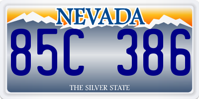 NV license plate 85C386