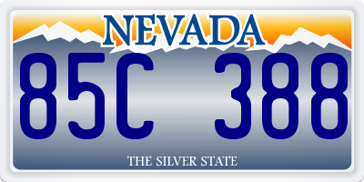 NV license plate 85C388