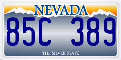 NV license plate 85C389