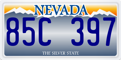 NV license plate 85C397