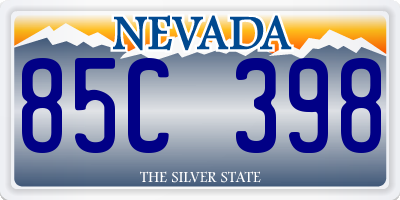 NV license plate 85C398
