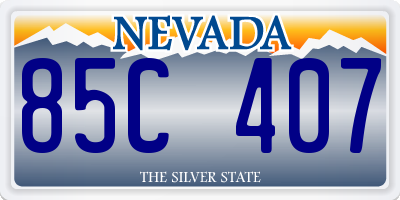 NV license plate 85C407