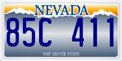 NV license plate 85C411