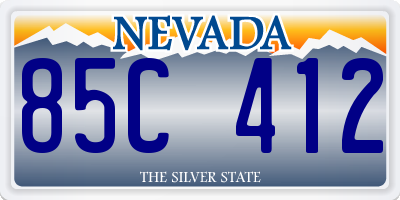 NV license plate 85C412