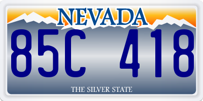 NV license plate 85C418