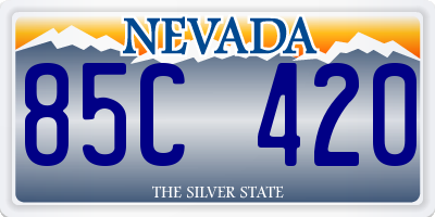 NV license plate 85C420