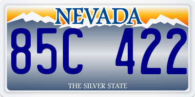 NV license plate 85C422