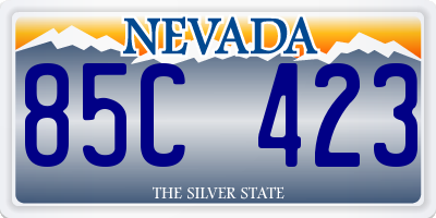 NV license plate 85C423