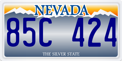 NV license plate 85C424