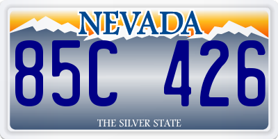 NV license plate 85C426