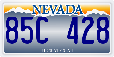 NV license plate 85C428