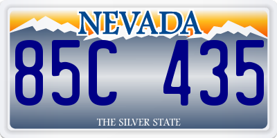 NV license plate 85C435