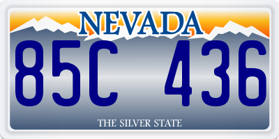 NV license plate 85C436