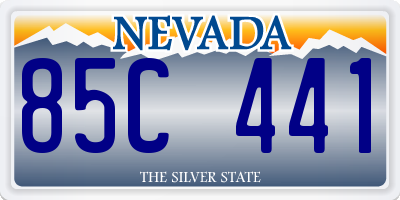 NV license plate 85C441