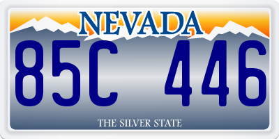 NV license plate 85C446