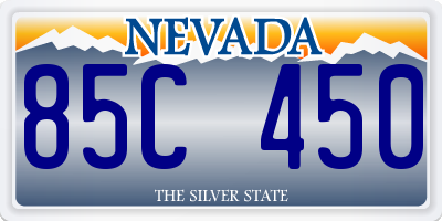 NV license plate 85C450