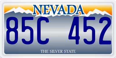 NV license plate 85C452
