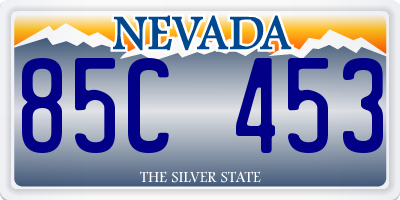 NV license plate 85C453