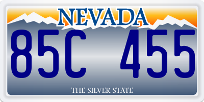 NV license plate 85C455