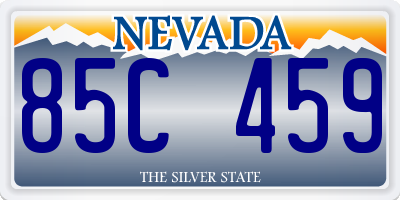 NV license plate 85C459