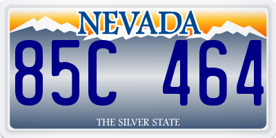 NV license plate 85C464