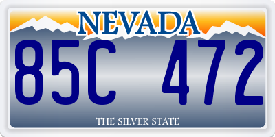 NV license plate 85C472